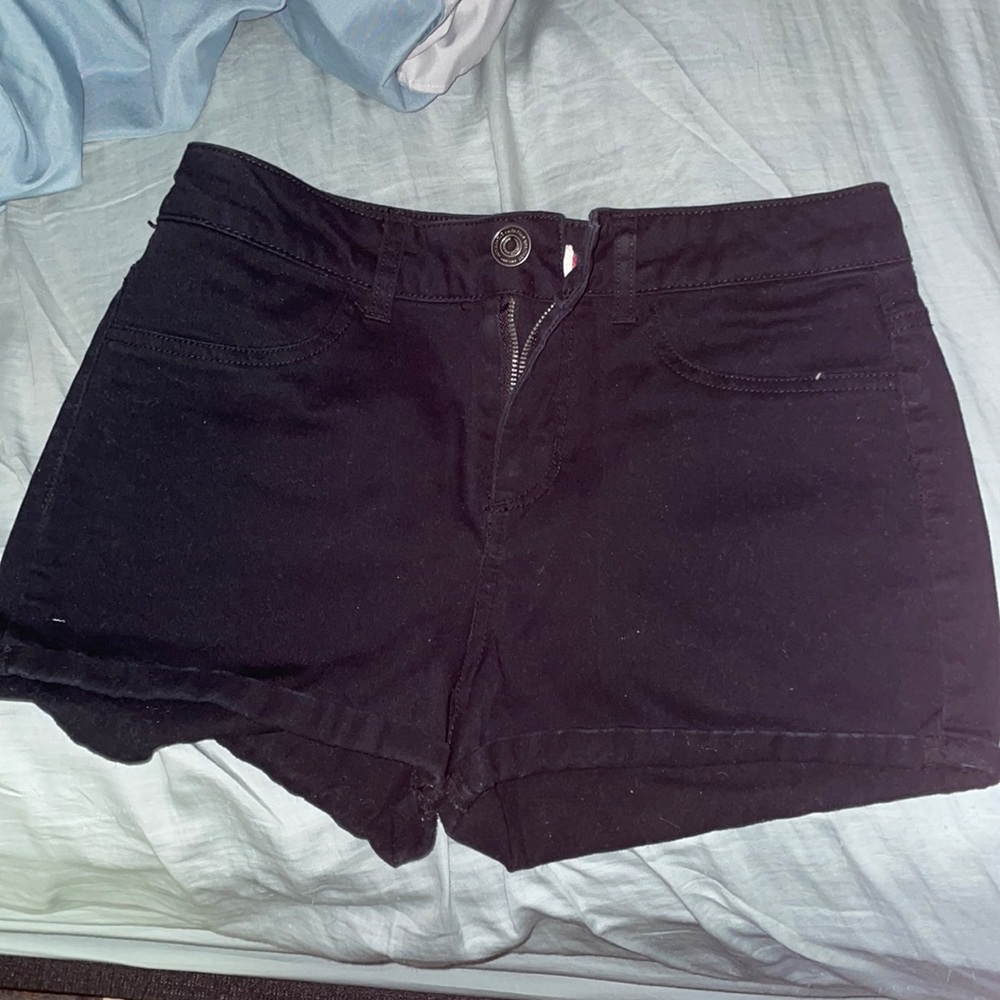 Black Jean Shorts